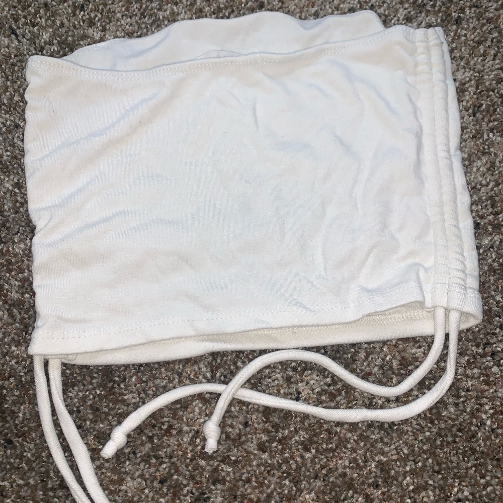 White tube top with laces